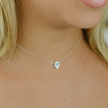 Colar Hamsá Olho Grego