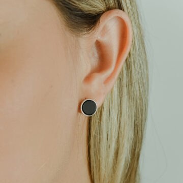 Brinco Ágata Negra Pino